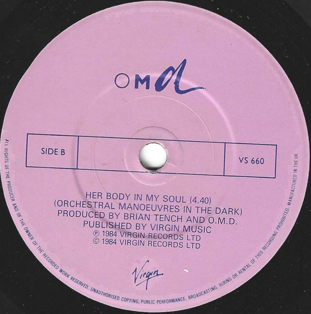 VS 660 Locomotion Orchestral Manoeuvres in the Dark (OMD) Label